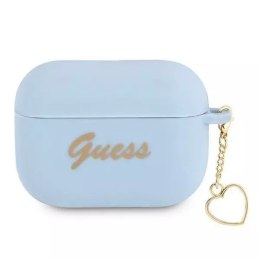 Guess GUAPLSCHSB AirPods Pro cover bleu / bleu Silicone Charm Collection