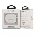 Guess GUAPLSCHSH AirPods Pro cover blanc / blanc Silicone Charm Collection