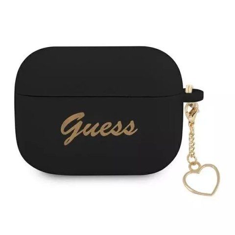 Guess GUAPLSCHSK AirPods Pro housse noir / noir Silicone Charm Collection