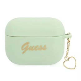 Guess GUAPLSCHSN AirPods Pro cover vert / vert Silicone Charm Heart Collection