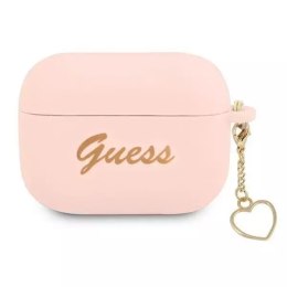 Guess GUAPLSCHSP AirPods Pro housse rose / rose Silicone Charm Collection