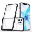 Coque transparente 3 en 1 pour iPhone 11 Pro Max coque gel avec cadre noir