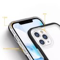 Coque transparente 3 en 1 pour iPhone 11 Pro Max coque gel avec cadre noir