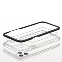 Coque transparente 3 en 1 pour iPhone 11 Pro Max coque gel avec cadre noir