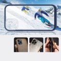 Coque transparente 3 en 1 pour iPhone 11 avec cadre en gel bleu
