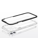 Coque transparente 3 en 1 pour iPhone 12 Frame Gel Cover Noir