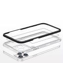 Coque transparente 3 en 1 pour iPhone 12 Pro Max coque gel avec cadre noir