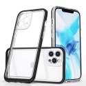 Coque transparente 3 en 1 pour iPhone 12 Pro frame gel cover noir