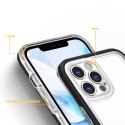 Coque transparente 3 en 1 pour iPhone 12 Pro frame gel cover noir