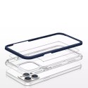 Coque transparente 3 en 1 pour iPhone 13 Pro Max Frame Cover Gel Bleu