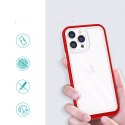 Coque transparente 3 en 1 pour iPhone 13 Pro frame cover gel rouge