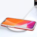 Coque transparente 3en1 pour iPhone 13 mini gel cover avec cadre rouge