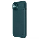 Étui en cuir Nillkin CamShield pour iPhone 13 avec couvercle pour appareil photo vert