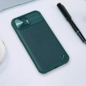 Étui en cuir Nillkin CamShield pour iPhone 13 avec couvercle pour appareil photo vert