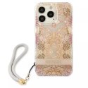 Guess GUHCP13XHFLSD iPhone 13 Pro Max 6.7 "or / or étui rigide Flower Strap