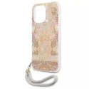 Guess GUHCP13XHFLSD iPhone 13 Pro Max 6.7 "or / or étui rigide Flower Strap