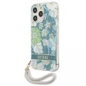 Guess GUHCP13XHFLSN iPhone 13 Pro Max 6.7 "vert / vert étui rigide Flower Strap