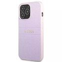 Guess GUHCP13XPSASBPU iPhone 13 Pro Max 6,7 "étui rigide violet / violet Saffiano Stripe