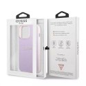 Guess GUHCP13XPSASBPU iPhone 13 Pro Max 6,7 "étui rigide violet / violet Saffiano Stripe