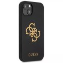 Guess GUHCP13MLS4GGBK iPhone 13 6.1 "étui rigide noir / noir Logo 4G en silicone