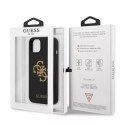 Guess GUHCP13MLS4GGBK iPhone 13 6.1 "étui rigide noir / noir Logo 4G en silicone