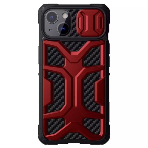 Nillkin Adventruer Case Coque iPhone 13 blindée avec cache caméra rouge