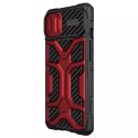 Nillkin Adventruer Case Coque iPhone 13 blindée avec cache caméra rouge