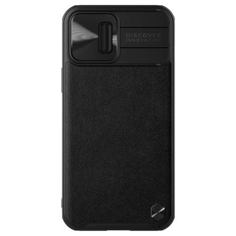 Nillkin CamShield Leather Case iPhone 13 Pro Max étui avec cache appareil photo noir