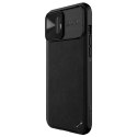 Nillkin CamShield Leather Case iPhone 13 Pro Max étui avec cache appareil photo noir