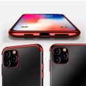 Clear Color Case Gel TPU Cadre de galvanoplastie Couverture pour iPhone 13 mini rouge