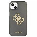 Guess GUHCP13SPCUGL4GBK iPhone 13 mini 5,4" czarny/black hard case Glitter 4G Big Logo