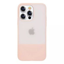 Housse Kingxbar Plain Series pour iPhone 13 Pro housse en silicone rose