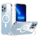 Joyroom Magnetic Defender magnétique étui pour iPhone 13 Pro Max béquille transparent (Compatible MagSafe)