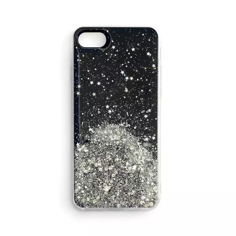 Star Glitter Shining Cover pour iPhone 13 mini noir