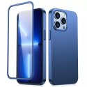 Coque avant et arrière Joyroom 360 Full Case pour iPhone 13 Pro Max + protecteur d&#39;écran en verre trempé bleu (JR-BP928 bleu