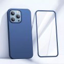 Coque avant et arrière Joyroom 360 Full Case pour iPhone 13 Pro Max + protecteur d&#39;écran en verre trempé bleu (JR-BP928 bleu