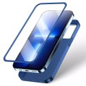 Coque avant et arrière Joyroom 360 Full Case pour iPhone 13 Pro Max + protecteur d&#39;écran en verre trempé bleu (JR-BP928 bleu