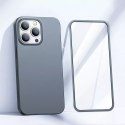 Coque avant et arrière Joyroom 360 Full Case pour iPhone 13 Pro Max + protecteur d&#39;écran en verre trempé gris (JR-BP928)