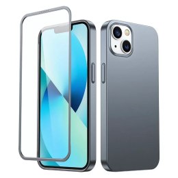 Coque avant et arrière Joyroom 360 Full Case pour iPhone 13 + protecteur d'écran en verre trempé gris (JR-BP927)