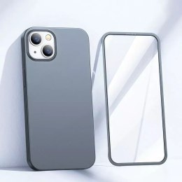 Coque avant et arrière Joyroom 360 Full Case pour iPhone 13 + protecteur d'écran en verre trempé gris (JR-BP927)