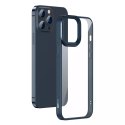 Coque rigide Baseus Crystal Phone Case pour iPhone 13 Pro avec cadre en TPU bleu (ARJT000703)