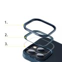 Coque rigide Baseus Crystal Phone Case pour iPhone 13 Pro avec cadre en TPU bleu (ARJT000703)
