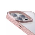Coque rigide Baseus Crystal Phone Case pour iPhone 13 Pro avec cadre en TPU rose (ARJT001004)