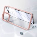 Coque rigide Baseus Crystal Phone Case pour iPhone 13 Pro avec cadre en TPU rose (ARJT001004)