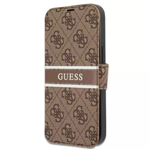 Guess GUBKP13L4GDBR iPhone 13 Pro / 13 6.1 "marron / livre marron 4G Stripe