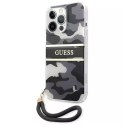 Guess GUHCP13XKCABBK iPhone 13 Pro Max 6,7 "étui rigide noir / noir Camo Strap Collection