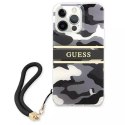 Guess GUHCP13XKCABBK iPhone 13 Pro Max 6,7 "étui rigide noir / noir Camo Strap Collection