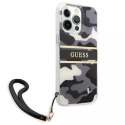 Guess GUHCP13XKCABBK iPhone 13 Pro Max 6,7 "étui rigide noir / noir Camo Strap Collection