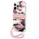 Guess GUHCP13XKCABPI iPhone 13 Pro Max 6.7" étui rigide rose / rose Camo Strap Collection