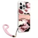 Guess GUHCP13XKCABPI iPhone 13 Pro Max 6.7" étui rigide rose / rose Camo Strap Collection